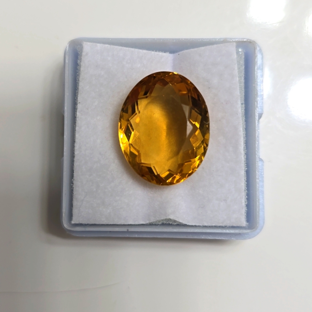 💎10.82 CARAT CITRINE SAPPHIRE GEMSTONE OVAL CUT, LOOSE GEMSTONE